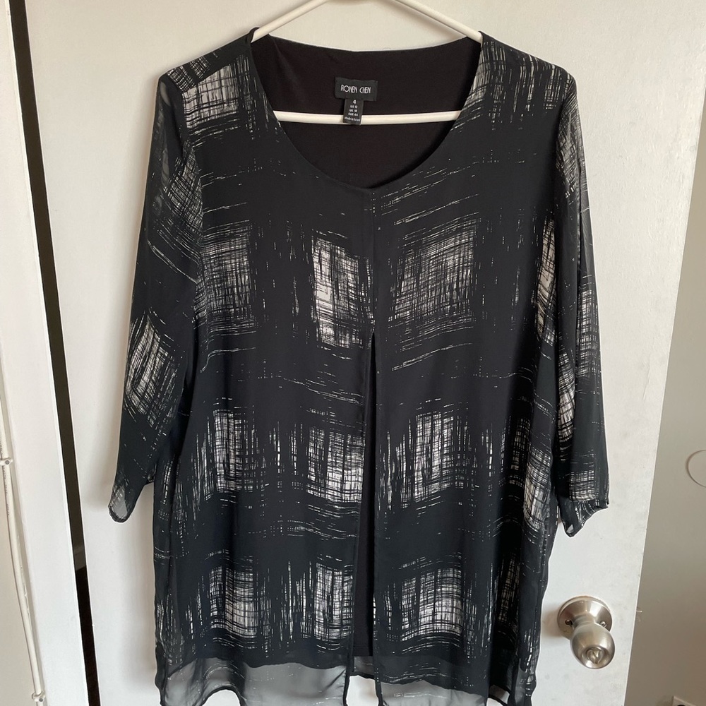 Ronen Chen Lightweight Tunic Blouse - Size 12 - Picture 3 of 12